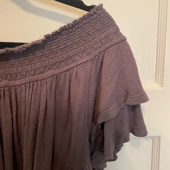 FREE PEOPLE Santorini off the shoulder grey top - Picture 10 of 10